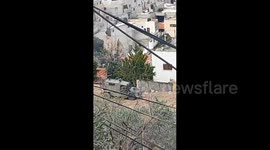 Israeli army bulldozers persist in their ongoing destruction of homes in Jenin refugee camp after displacing almost all of its residents