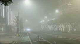 US, Los Angeles: Downtown Los Angeles Fog