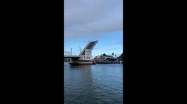 Yacht Breaks Its Mast Against a Raised Drawbridge