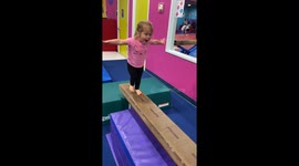 Balance Beam Dismount Needs Practice