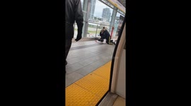 Male Suspect Pushed by Police During Arrest