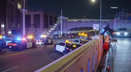 US, Los Angeles: Downtown Los Angeles LAPD Detains and Cites Anti Immigration Enforcement Protestors