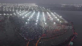 Indian devotees converge on river for holy bath