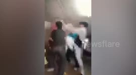 Schoolboy attacks classmate 'who made fun of his small penis in leaked video'... only for brawl to broadcast nationwide