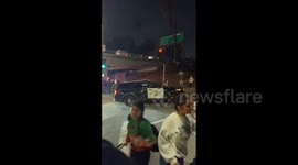 US: Protesters Block Freeway In Downtown LA In Protest Of Immigration Policies 2