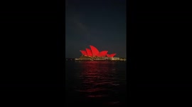 Sydney Opera House turns red to celebrate Chinese New Year