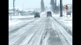 US: Cold Front Brings Blowing Snow And Strong Winds To Montana