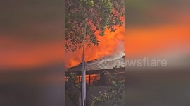 Fire rips through upmarket golf club in Santiago, Chile
