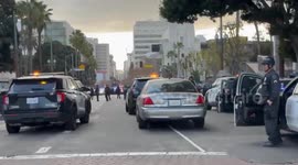 Cops order anti-Trump protesters to leave downtown Los Angeles