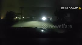 Drunk driver caught on dashcam ramming police car in California