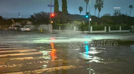 US, Los Angeles: Sun Valley Overnight Rain