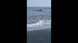 Training plane crashes in sea off coast of Indonesia