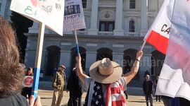 50501 protest at the CA State Capitol in Sacramento