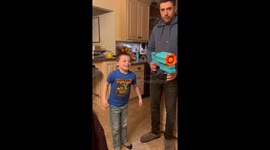 Six-year-old's epic tooth extraction using a Nerf gun