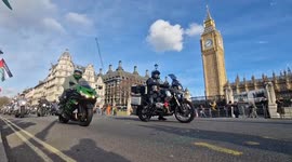 Scores of biker veterans pass Parliament to opose repealing of Northern Ireland Act