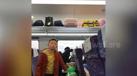 Train passenger loses it with children making noise in carriage