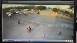 Dramatic Accident Caught on CCTV: Bus and Dumper Collide in Surat, 30 Injured