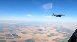Marine Corps jet performs live fire exercise over California