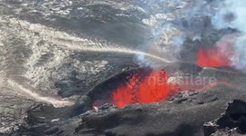 Lava fountains surge as Kilauea volcano erupts in Hawaii