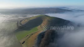 Incredible cloud inversion fog in Wiltshire, UK