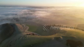 Incredible cloud inversion fog in Wiltshire, UK