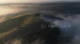 Incredible cloud inversion fog in Wiltshire, UK