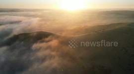 Incredible cloud inversion fog in Wiltshire, UK