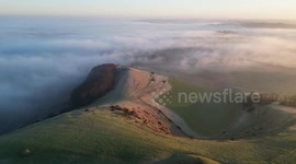 Incredible cloud inversion fog in Wiltshire, UK