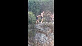 Crowd OverJoyed At Grandpa's BackFlip