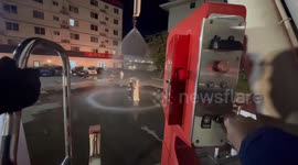 Innovative firefighter wedding photoshoot in China: New tradition with a splash