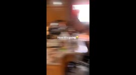 Crab causes chaos as family prepares dinner together and it slips out