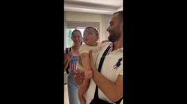 Baby's overdramatic reaction after mistakenly believing he bumped his head