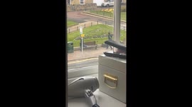 Bus stop becomes dance floor as man lets loose to the music’s beat
