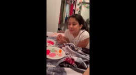 12 y/o girl's heartfelt reaction to learning that she's going to be an aunt!