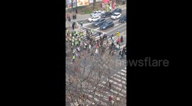Serbia: Student march moves near the University of Belgrade Faculty of Law
