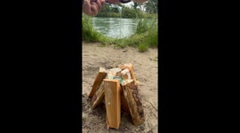 Nature-lover prepares a mouthwatering wrap in tranquil wilderness