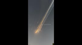 Starship Debris Across Sky