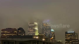 US: Dense Fog Blankets Sky Over Downtown Los Angeles