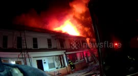 Dramatic 6 homes lost in 2nd Alarm rowhome blaze, Shamokin, Pennsylvania