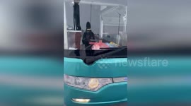 Bus driver arrested for 'turning seats into beds' in Kazakhstan