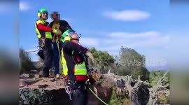 Spain: Helicopter Rescue Saves Man in Distress In Spain