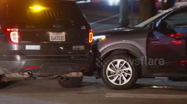 US, Los Angeles: Historic South Central LAPD Involved Crash