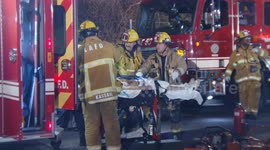 US, Los Angeles: Elysian Park Multiple Ejections In Rollover Crash