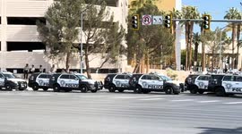 US, Las Vegas: Las Vegas Protesters March Around Trump Hotel with Large Police Presence