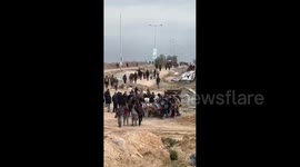 Palestinians were able this morning to move freely from southern to northern Gaza