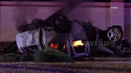 US, Phoenix: Chandler McQueen Road Fiery Crash