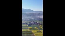 Golden sea of rapeseed flowers in China's Yunnan