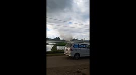Tornado rips through rice fields in Indonesia