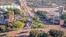 CCTV captures moment plane crashes into bus in Brazil