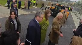 Primee minister Starmer, Angela Rayner join King Charles, on a surprise visit to Nanledan new town Cornwall, UK